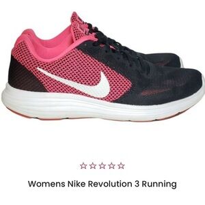 Nike Women's Revolution 3 Running Shoes - Pink, Black, White